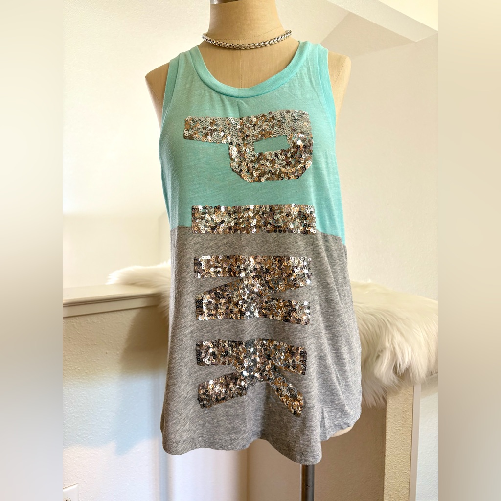 Euc S Htf Y2k Rare Vintage Vs Pink Bling Sequins Collectors Tank Top